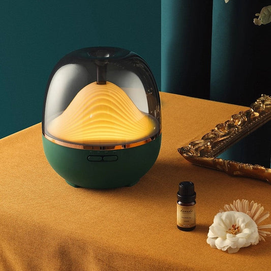Wood Grain 600 ml Essential Oil Aroma Diffuser with 7 Color LED Lights